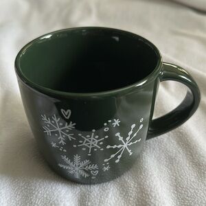 Starbucks Dark Green Snowflake Mug NWT